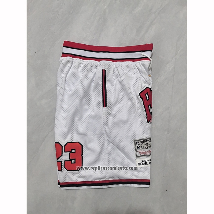 Pantalone Chicago Bulls Mitchell & Ness Just Don 1997-98 Blanco